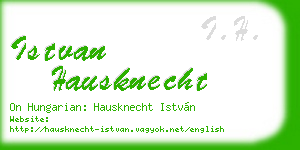 istvan hausknecht business card